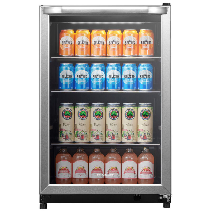 Frigidaire 22 in. 4.6 cu ft. Compact Beverage Center with Adjustable Shelves & Digital Control - Stainless Steel, , hires
