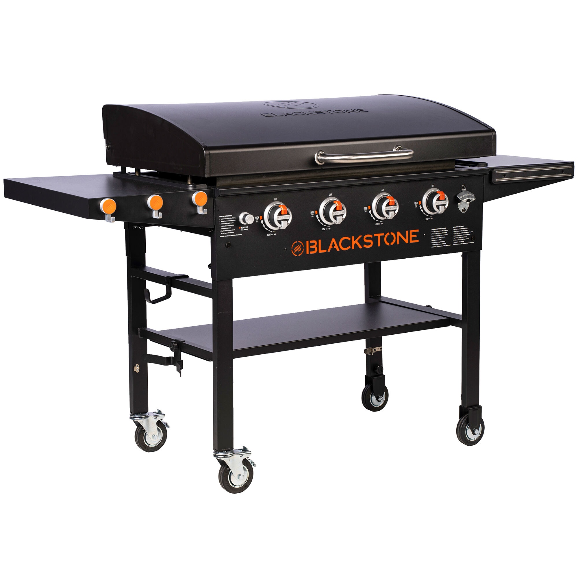 Blackstone 36 in. Gas Flat Top Griddle with Side Tables Black