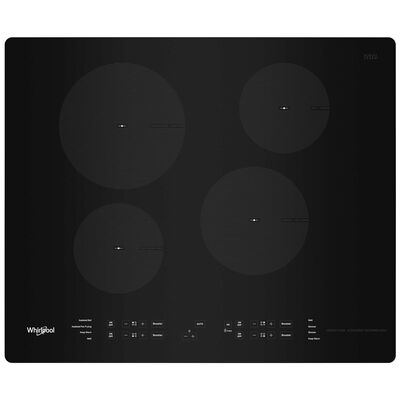Whirlpool 24 in. Electric Cooktop with 4 Smoothtop Burners - Black | WCI55US4JB