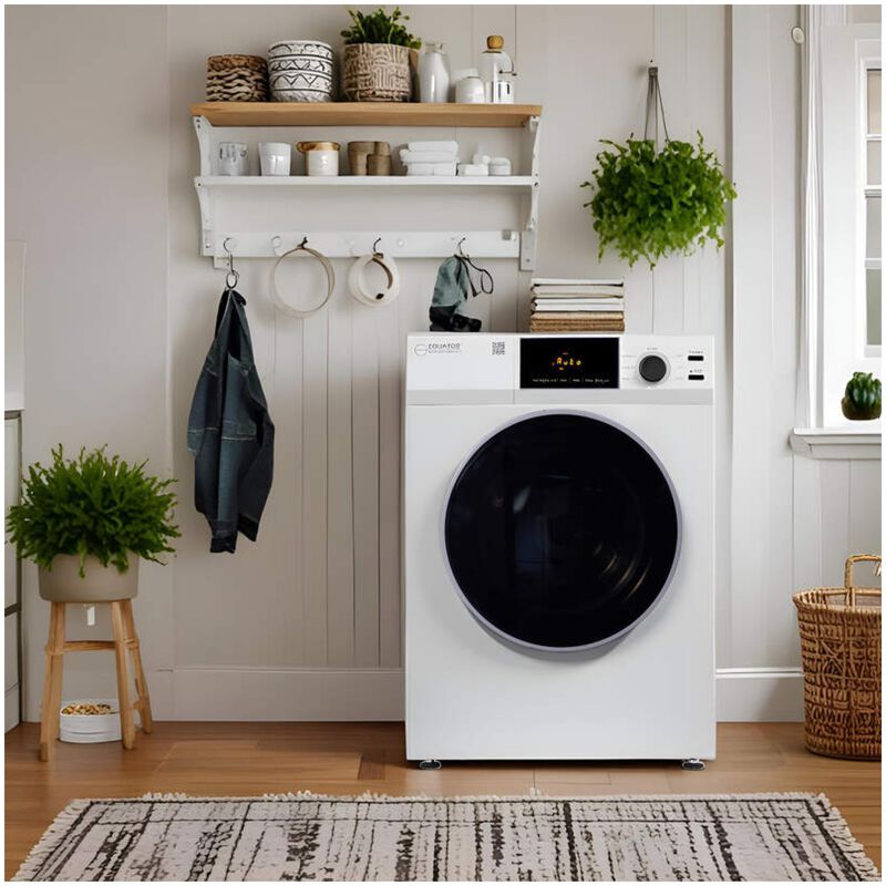 Equator Deluxe 24 in. 4.0 cu. ft. Stackable Electric Dryer with Sensor Dry, Sanitize & Steam Cycle - White, , hires