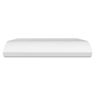 Whirlpool 30 in. Ducted Standard Style Range Hood with 190 CFM, 2 Fan Speeds & 1 Incandescent Light - White | UXT3030ADW
