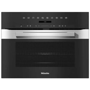 Miele PureLine Series 24 in. 1.5 cu. ft. Electric Smart Wall Oven with Standard Convection & Manual Clean - Clean Touch Steel, , hires