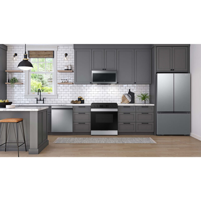 Samsung 30 in. 2.1 cu. ft. Over-the-Range Smart Microwave with 10 Power Levels, 400 CFM & Sensor Cooking Controls - Stainless Steel, Stainless Steel, hires