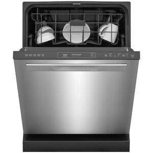 Frigidaire Gallery 24 in. Top Control Dishwasher with 52 dBa Sound Level & Pocket - Stainless Steel, Stainless Steel, hires