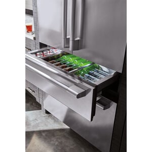 Signature Kitchen Suite 36 in. 19.3 cu. ft. Built-In Smart Counter Depth 4-Door French Door Refrigerator with Internal Water Dispenser - Custom Panel Ready, , hires