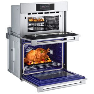 LG 30 in. 6.4 cu. ft. Smart Steam Electric Microwave/Wall Oven Combo with True European Convection & Sensor Cooking - PrintProof Stainless Steel, , hires