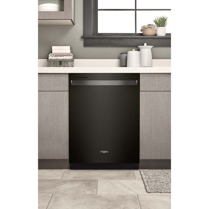 Whirlpool 24 in. Top Control Dishwasher with 47 dBa Sound Level & 3rd-Rack - Fingerprint resistant Black Stainless, Fingerprint Resistant Black Stainless, hires