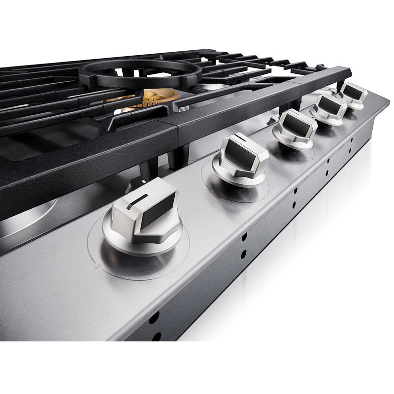 Fotile 36 in. 5-Burner Natural Gas Cooktop with Simmer Burner & Power Burner - Stainless Steel, , hires