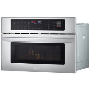 LG 30 in. 1.7 cu. ft. Smart Speed Electric Single Wall Oven with Standard Convection & Sensor Cooking - Stainless Steel, Stainless Steel, hires