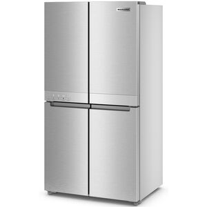 KitchenAid 36 in. 19.4 cu. ft. Counter Depth 4-Door French Door Refrigerator with Ice Maker - Stainless Steel, , hires