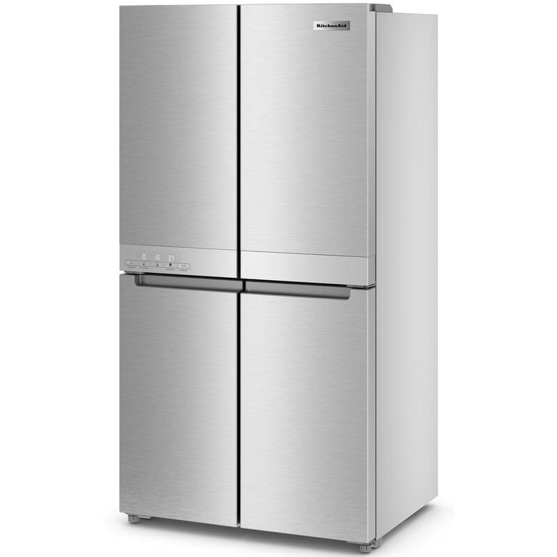 KitchenAid 36 in. 19.4 cu. ft. Counter Depth 4-Door French Door Refrigerator with Ice Maker - Stainless Steel, , hires