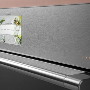 Cafe 30 in. 5 cu. ft. Smart Electric Single Wall Oven with True European Convection - Platinum Glass, Platinum Glass, hires