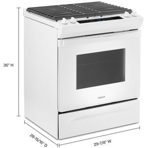 Whirlpool 30 in. 5 cu. ft. Slide-In Gas Range with 4 Sealed Burners - White, White, hires