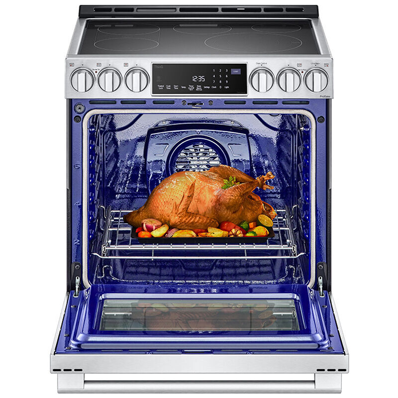 LG InstaView 30 in. 6.3 cu. ft. Smart Air Fry True European Convection Slide-In Electric Range with Radiant Burners - Stainless Steel, , hires