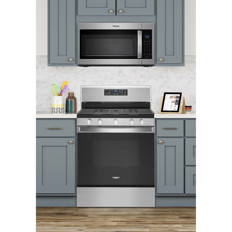 Whirlpool 30 in. 5.0 cu. ft. Oven Freestanding Gas Range with 5 Sealed Burners - Stainless Steel, Stainless Steel, hires