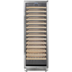 Summit 24 in. Full-Size Built-In or Freestanding Wine Cooler with 165 Bottle Capacity, Single Temperature Zones & Digital Control - Stainless Steel, , hires