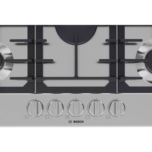 Bosch 300 Series 30 in. 5-Burner Natural Gas Cooktop with Simmer Burner & Power Burner - Stainless Steel, , hires