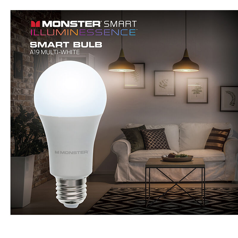 Monster Smart Illuminessence Smart Wi-Fi RGBW Light Bulb, , hires