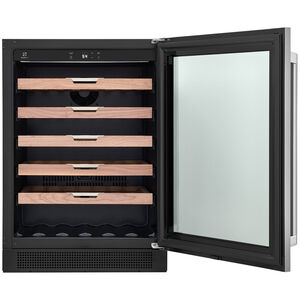 Electrolux 24 in. Freestanding Wine Cooler with Wood Racks, Single Temperature Zone & 41 Bottle Capacity - Stainless Steel, , hires