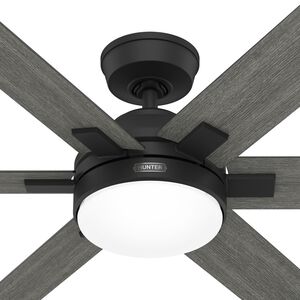 Hunter Georgetown 52" ENERGY STAR Ceiling Fan with LED Light Kit and Handheld Remote - Matte Black, , hires