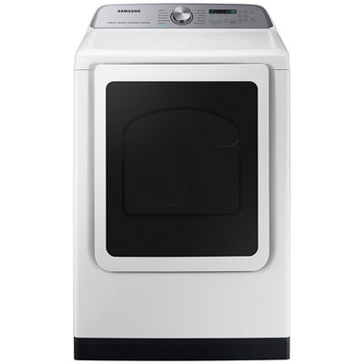 Samsung 27 in. 7.4 cu. ft. Smart Electric Dryer with Pet Care Dry, Sensor Dry, Sanitize & Steam Cycle - White | DVE54CG7150W