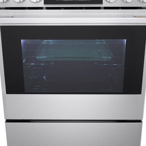 LG Signature 30 in. 6.3 cu. ft. Smart Air-Fry True European Convection Slide-in Electric Range with 4 Induction Burners & 1 Radiant Burner - PrintProof Stainless Steel, , hires