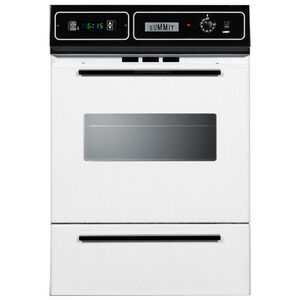 Summit 24 in. 2.9 cu. ft. Gas Wall Oven With Manual Clean - White, White, hires