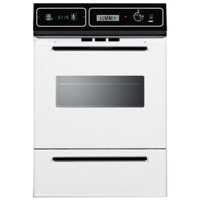 Summit 24 in. 2.9 cu. ft. Gas Wall Oven With Manual Clean - White | WTM7212KW