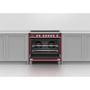 Fisher & Paykel Series 9 Classic 36 in. 4.9 cu. ft. True European Convection Electric Range with 5 Induction Burners - Red, , hires