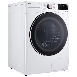 LG 27 in. 7.8 cu. ft. Smart Stackable Ventless Electric Dryer with Dual Inverter Heat Pump & AI Sensor Dry - White, , hires