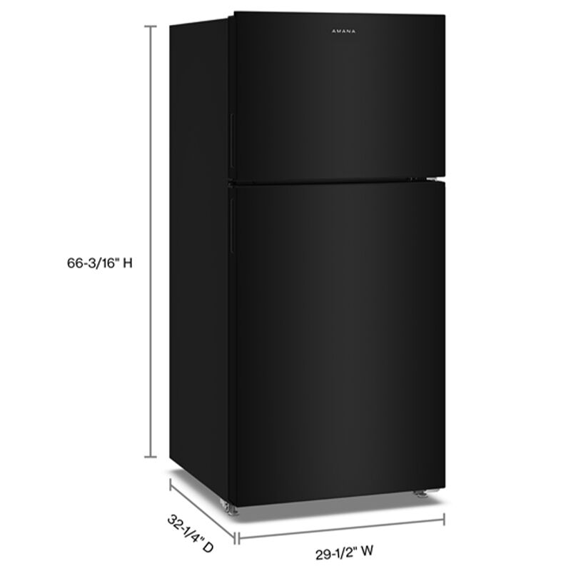 Amana 30 in. 19.3 cu. ft. Garage-Ready Top Freezer Refrigerator - Black, , hires