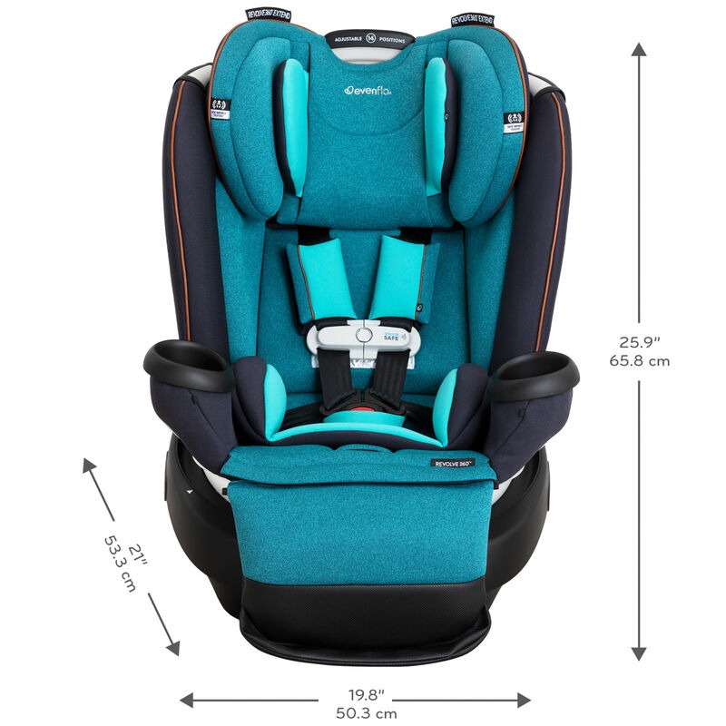 Evenflo Gold Revolve360 Extend All-in-One Rotational Car Seat with SensorSafe - Sapphire Blue, Sapphire Blue, hires