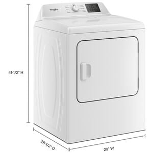 Whirlpool 29 in. 7.0 cu. ft. Electric Long Vent Dryer with Sensor Dry - White, , hires