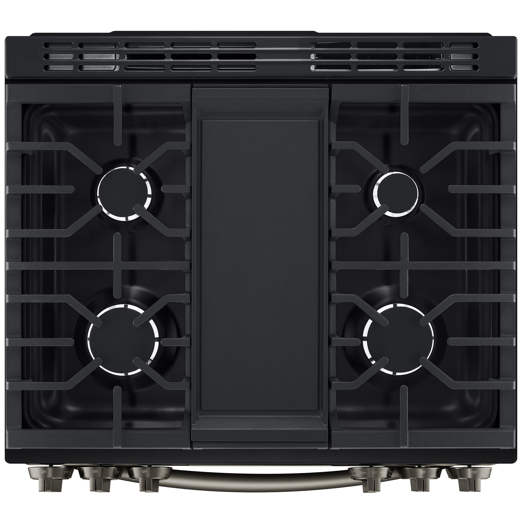 Gas stove with built in griddle on sale