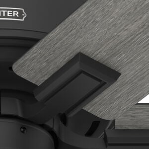 Hunter 52 in. Fonthill Energy Star HunterExpress Ceiling Fan with LED Light Kit & Handheld Remote - Matte Black, Matte Black, hires