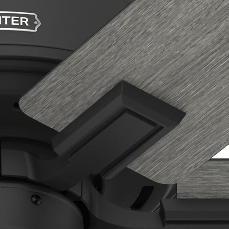 Hunter 52 in. Fonthill Energy Star HunterExpress Ceiling Fan with LED Light Kit & Handheld Remote - Matte Black, Matte Black, hires