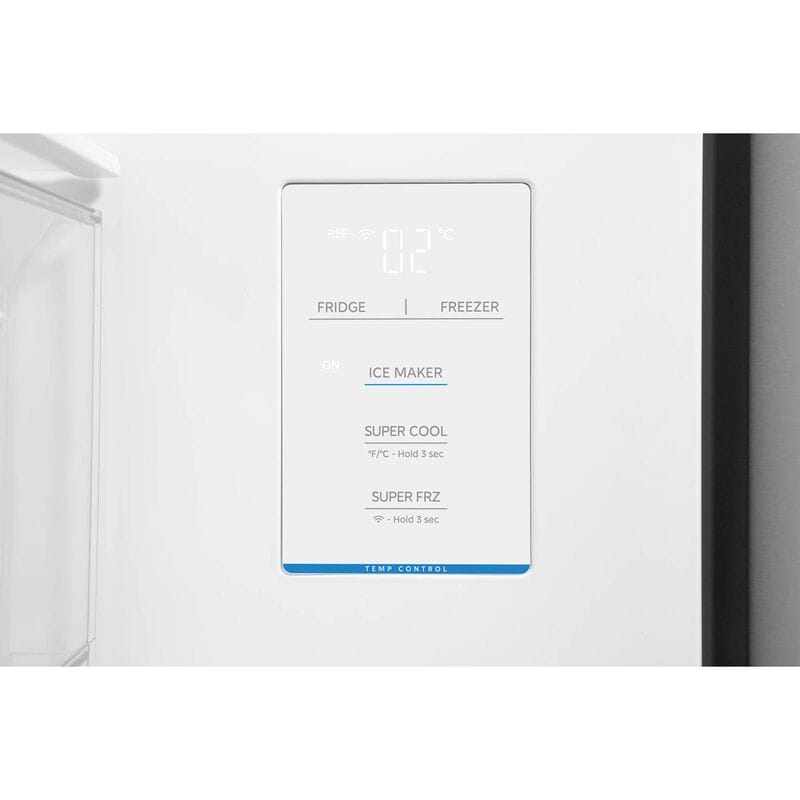 Midea 33 in. 22.8 cu. ft. Smart Counter Depth Bottom Freezer Refrigerator with Ice Maker - Stainless Steel, , hires