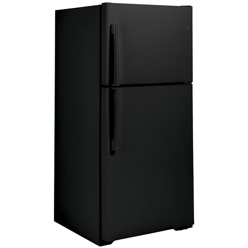 GE 33 in. 21.9 cu. ft. Garage Ready Top Freezer Refrigerator - Black, Black, hires