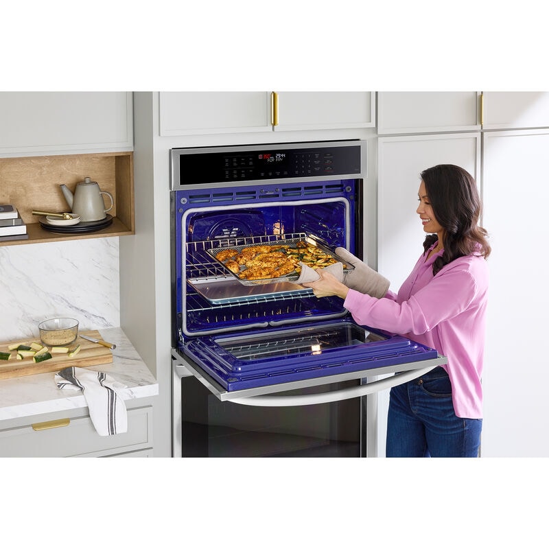 LG 30 in. 9.4 cu. ft. Smart Front Control Electric Double Wall Oven with Standard Convection - PrintProof Stainless Steel, , hires