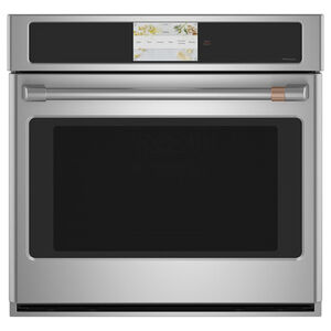 Cafe Professional Series 30" 5.0 Cu. Ft. Electric Smart Wall Oven with True European Convection & Self Clean - Stainless Steel, Stainless Steel, hires
