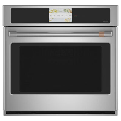 Cafe Professional Series 30" 5.0 Cu. Ft. Electric Smart Wall Oven with True European Convection & Self Clean - Stainless Steel | CTS70DP2NS1