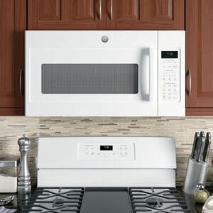 GE 30 in. 1.9 cu. ft. 1000W Over-the-Range Microwave with 400 CFM & Sensor Cooking - White, White, hires