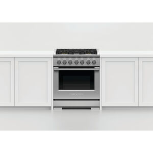 Fisher & Paykel Series 7 Professional 30 in. 4.6 cu. ft. Standard Convection Gas Range with 5 Sealed Burners - Stainless Steel, , hires