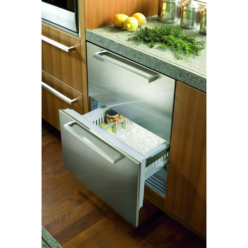 Sub-Zero 24 in. 3.8 cu. ft. Built-in Smart Double Freezer Drawers with Ice-Maker - Custom Panel Ready, , hires