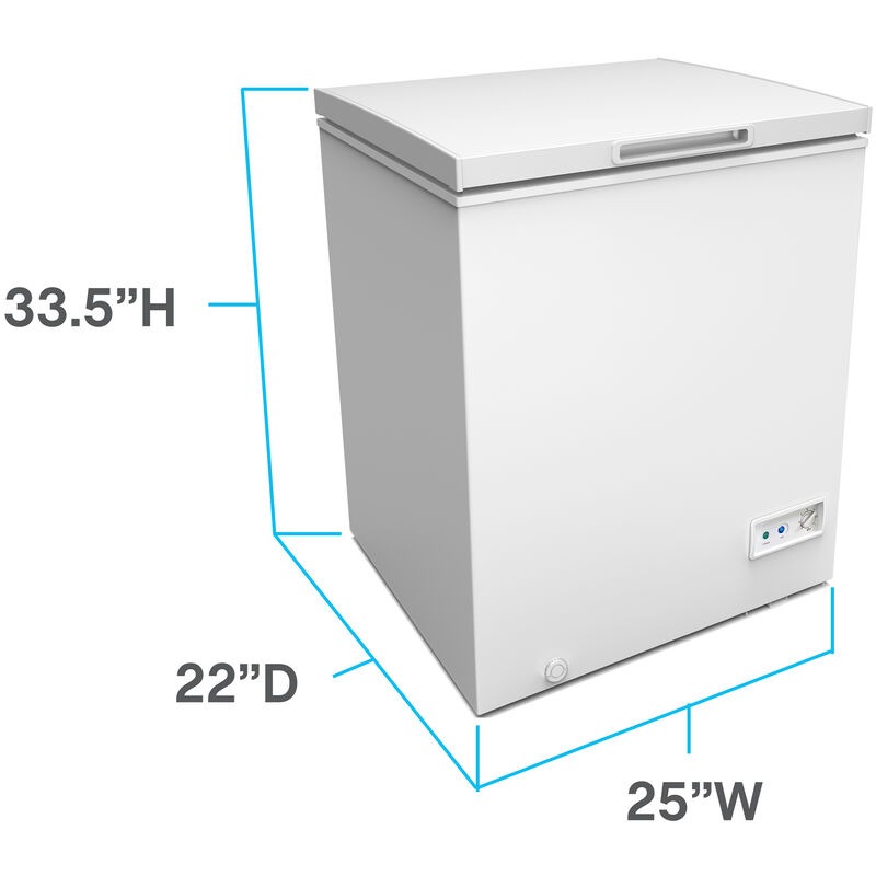 Avanti 25 in. 5.0 cu. ft. Chest Compact Freezer with Knob Control - White