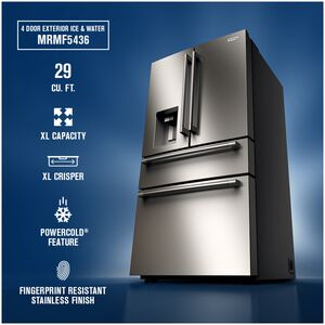Maytag 36 in. 28.9 cu. ft. 4-Door French Door Refrigerator with Ice & Water Dispenser - Fingerprint Resistant Stainless Steel, , hires
