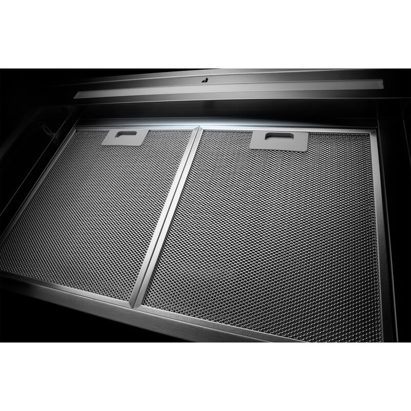 JennAir 30 in. Convertible Chimney Style Range Hood with 585 CFM, 3 Fan Speeds & 1 LED Light - Stainless Steel, , hires