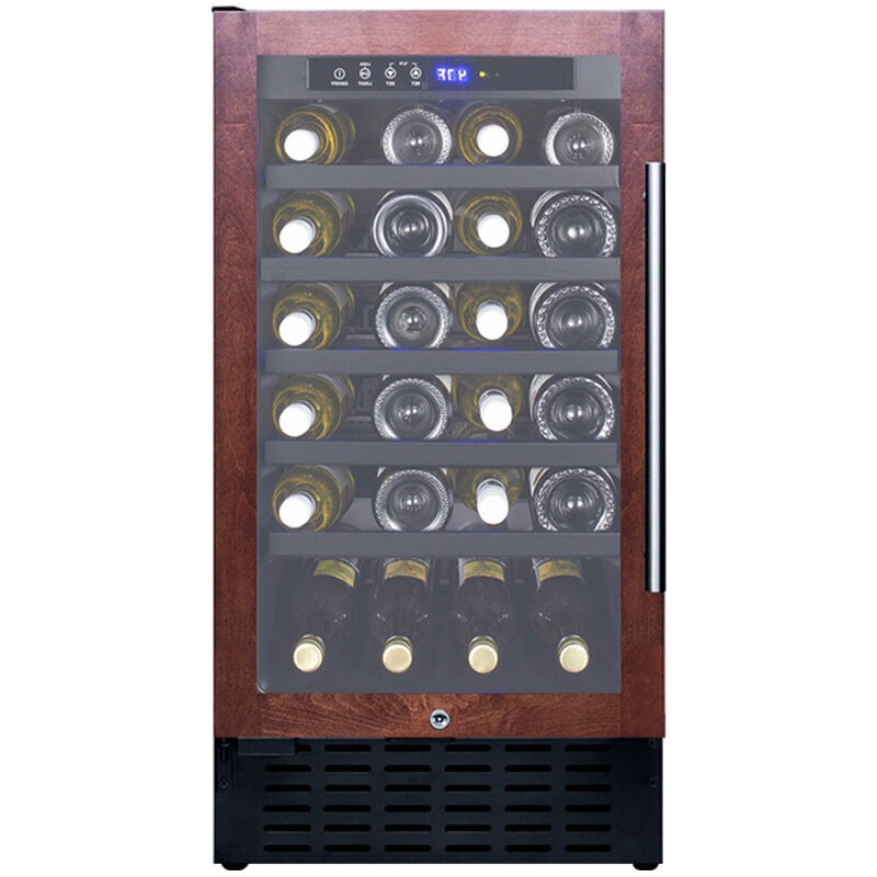 Summit 18 in. Undercounter Wine Cooler with Single Zone & 34 Bottle Capacity - Custom Panel Ready, , hires