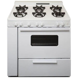 Premier 36 in. 3.9 cu. ft. Oven Freestanding Gas Range with 6 Sealed Burners - White, , hires