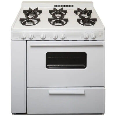 Premier 36 in. 3.9 cu. ft. Oven Freestanding Gas Range with 6 Sealed Burners - White | STK2X0OP